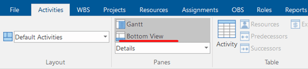 Bottom viewe in ScheduleReader