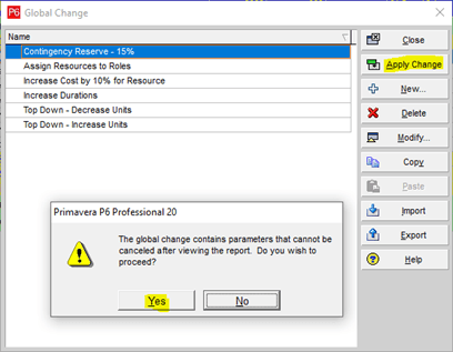 P6 Apply Change