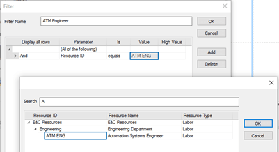 ScheduleReader filter name for histograms