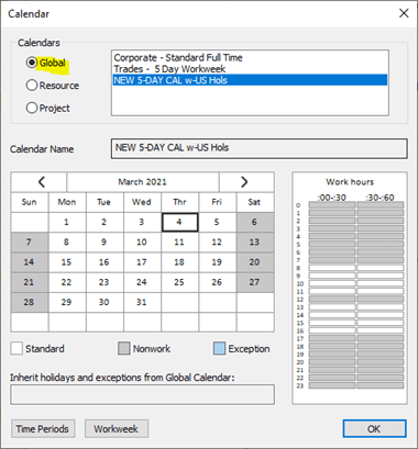 ScheduleReader global calendar
