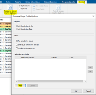 ScheduleReader resource usage profile options