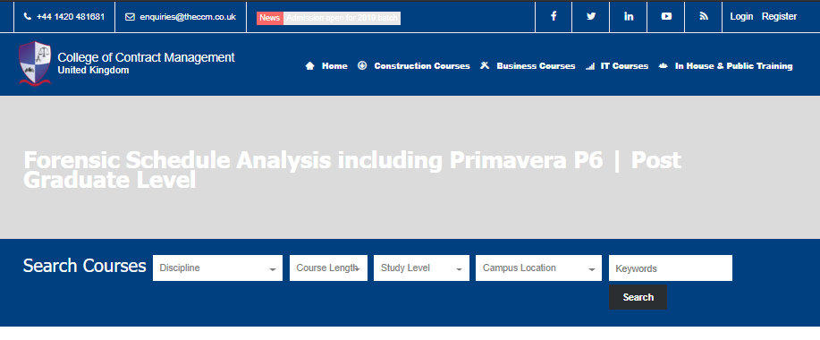 Forensic schedule analysis including primavera P6