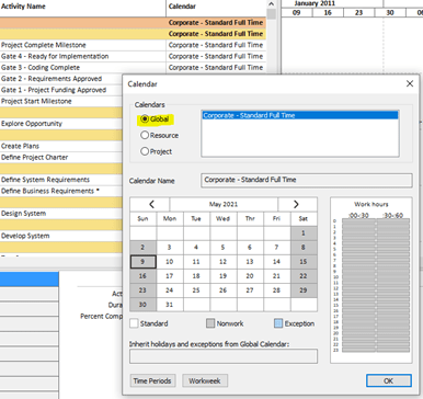 Global Calendar in ScheduleReader