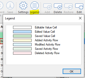 Legend button