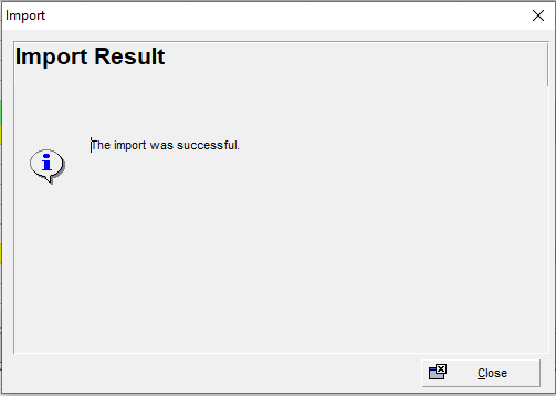 P6 import result