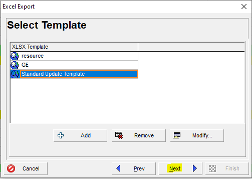 P6 select template
