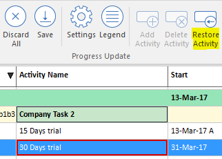 Sr restore activity