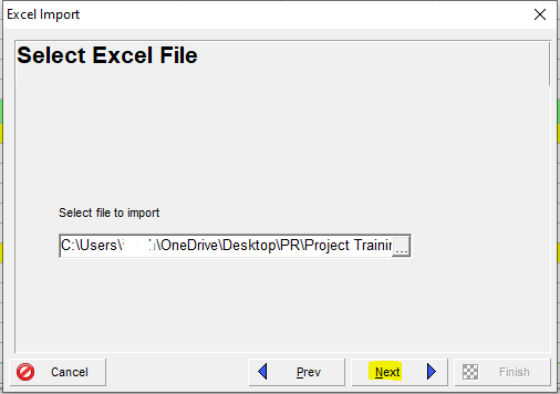 Sr select excel file