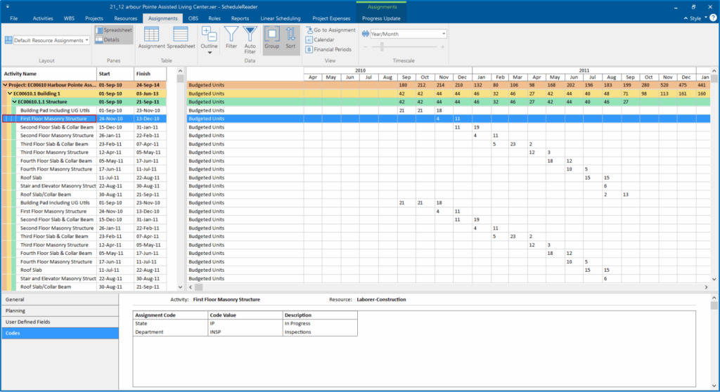New Updates to the Assignment View in ScheduleReader Version 9.1 7 code tab