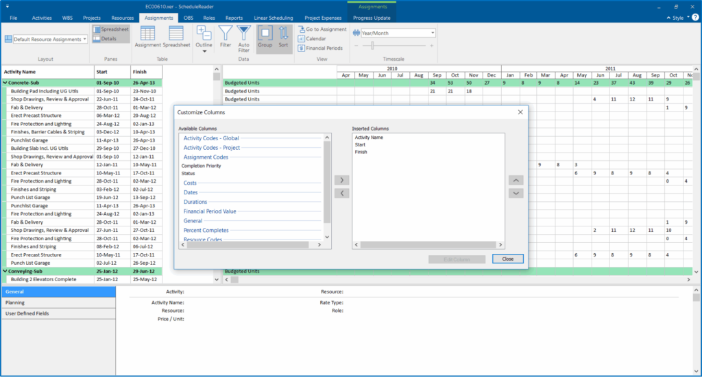 New Updates to the Assignment View in ScheduleReader Version 9.1 5 role codes