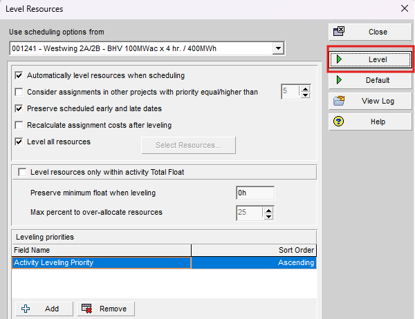 Resource Management with Primavera P6 17 resource leveling three 1