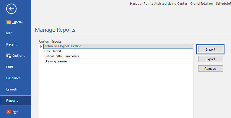 How to import and export custom reports in ScheduleReader? 4 image 1 72