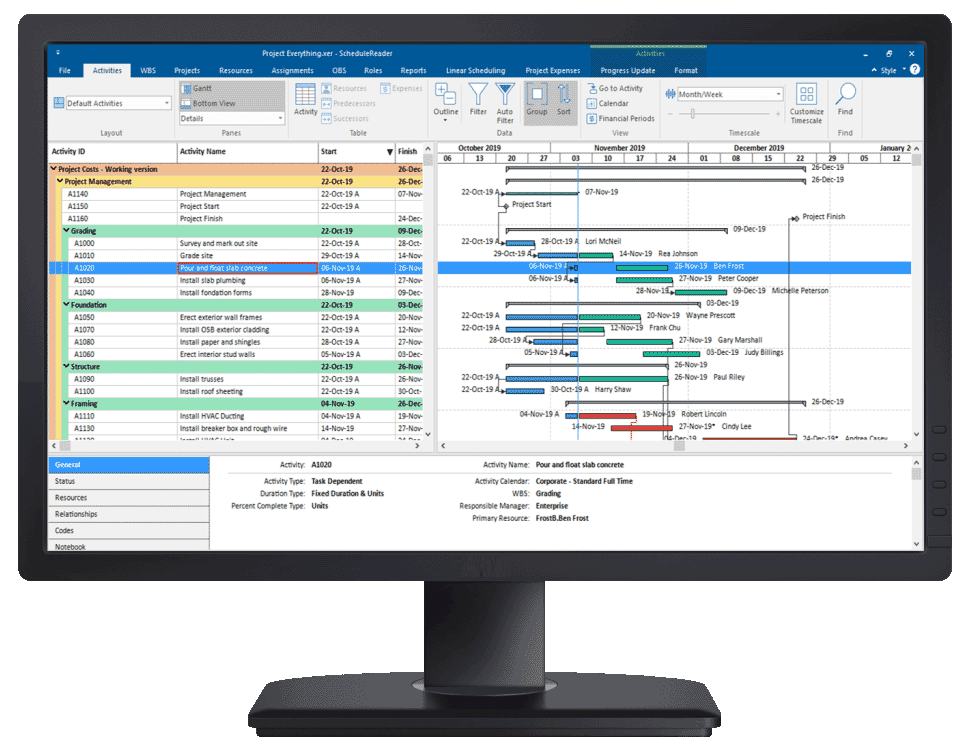 Contact Us 4 standardversion scheduler xer reader