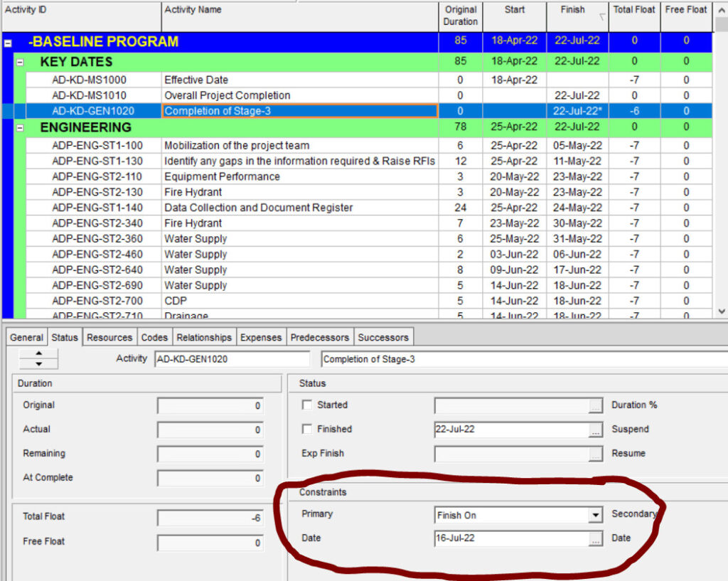 What is Negative Float and How to Adjust It in Primavera P6 13 dealing with negative float primavera p6 min