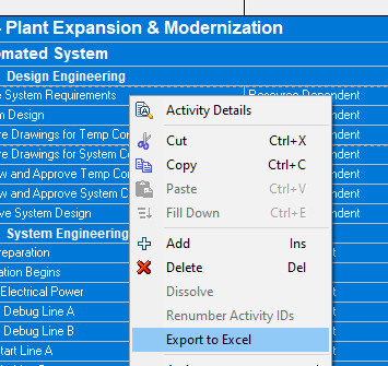 35 Primavera P6 Tips, Tricks and Shortcuts Schedulers Can't Do Without 27 export excel min