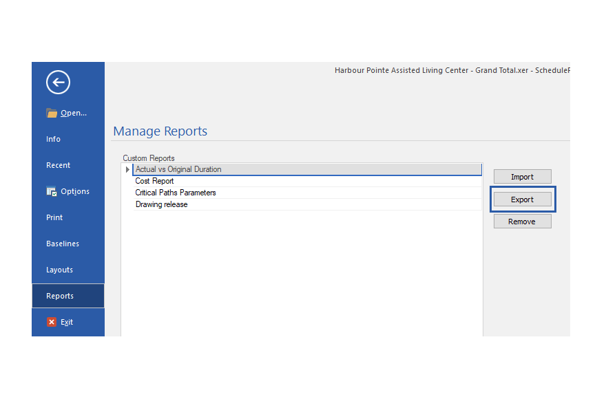 Dynamic Reports and Dashboards 21 export reports