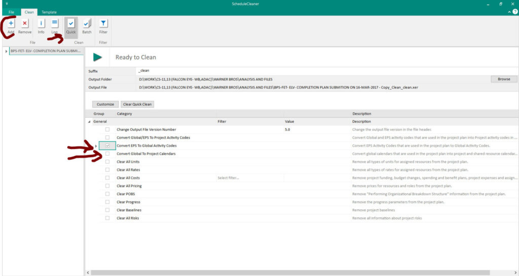 Primavera P6 Activity Codes Explained: How to Convert EPS Activity Code to Project Code 11 schedule cleaner convert eps min