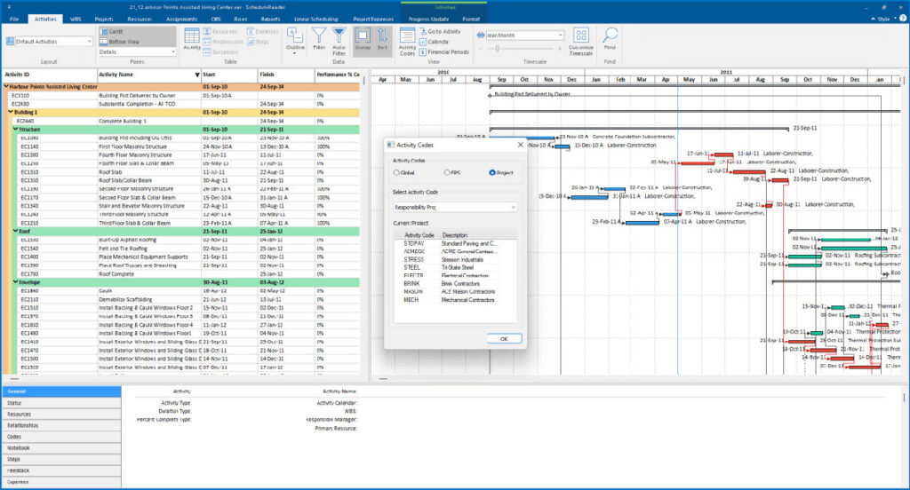Introducing ScheduleReader Version 9.2 With a New Concurrent Licensing Model 7 wbs category