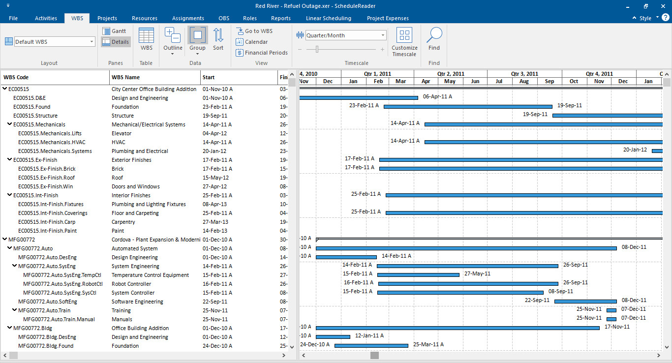 Project Controls 11 wbs view 10